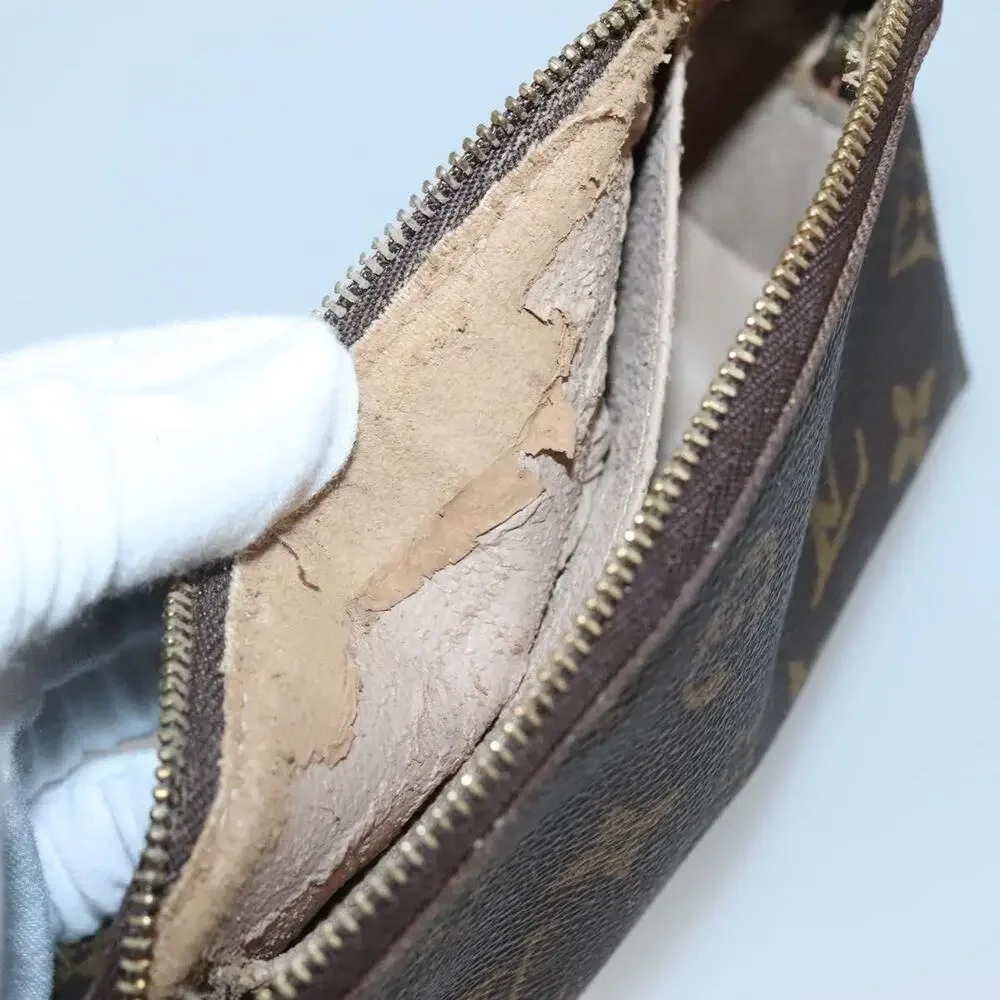Louis Vuitton Monogram Pochette Cosmetic PM Pouch Brown